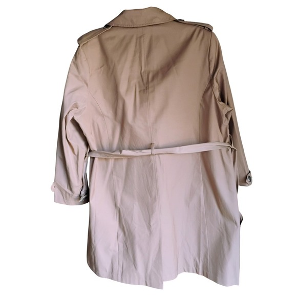 NWT Lauren Ralph Lauren Womens Trench Coat  2XL Tan Color Double Breasted Belted - Picture 3 of 8